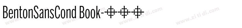 BentonSansCond Book字体转换
